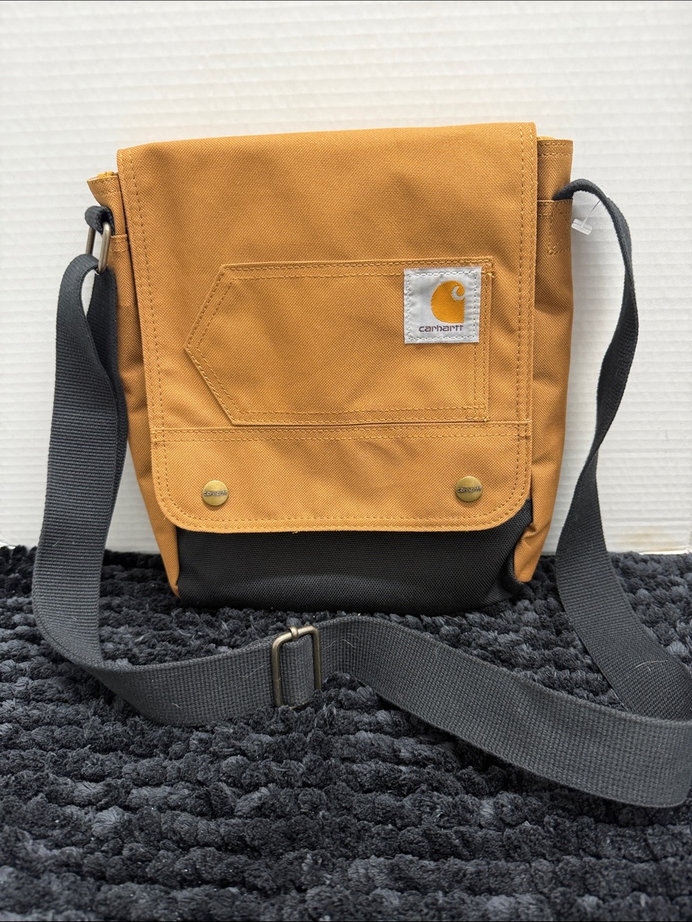 Carhartt Tan and Black Compact Messenger Crossbody